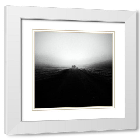 Morning Walk White Modern Wood Framed Art Print with Double Matting by Wasinger, Renate