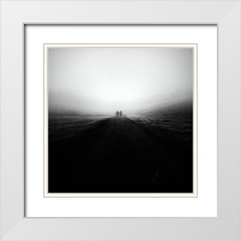 Morning Walk White Modern Wood Framed Art Print with Double Matting by Wasinger, Renate
