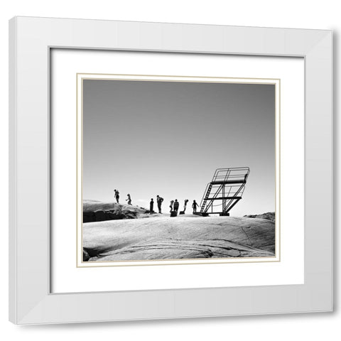 Abandoned White Modern Wood Framed Art Print with Double Matting by Ogazzi, Alex