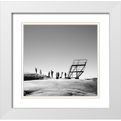 Abandoned White Modern Wood Framed Art Print with Double Matting by Ogazzi, Alex