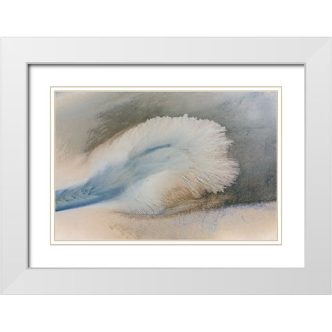 Cape Sands White Modern Wood Framed Art Print with Double Matting by Esposito, Ed