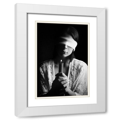 not see White Modern Wood Framed Art Print with Double Matting by Heydari, Amir