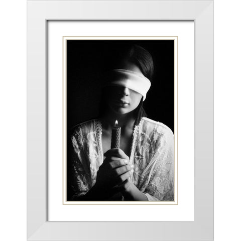 not see White Modern Wood Framed Art Print with Double Matting by Heydari, Amir