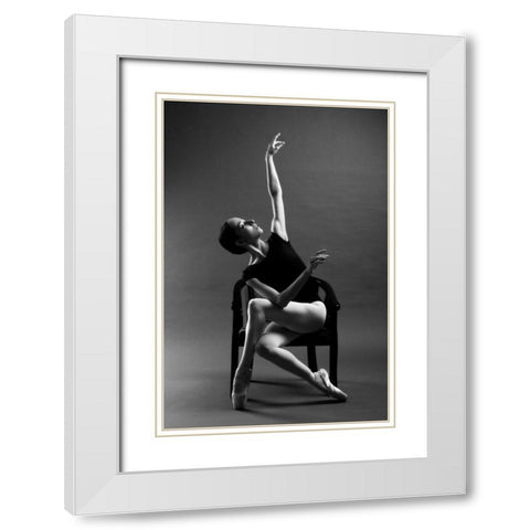 Untitled White Modern Wood Framed Art Print with Double Matting by Fridman, Eleonora