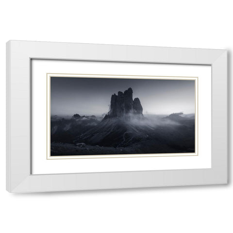 Electricity White Modern Wood Framed Art Print with Double Matting by De Franzoni, Thomas