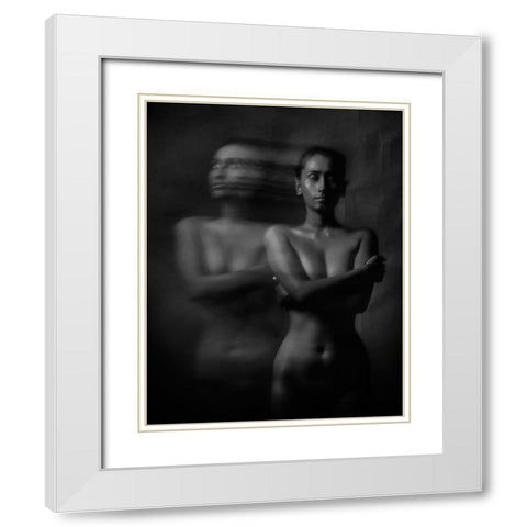 Eternal Quest White Modern Wood Framed Art Print with Double Matting by BHATTACHARYYA, PARTHA
