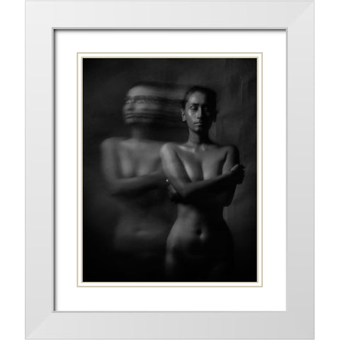 Eternal Quest White Modern Wood Framed Art Print with Double Matting by BHATTACHARYYA, PARTHA