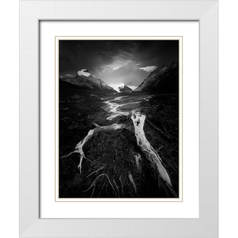 The Wild White Modern Wood Framed Art Print with Double Matting by Li, Bing
