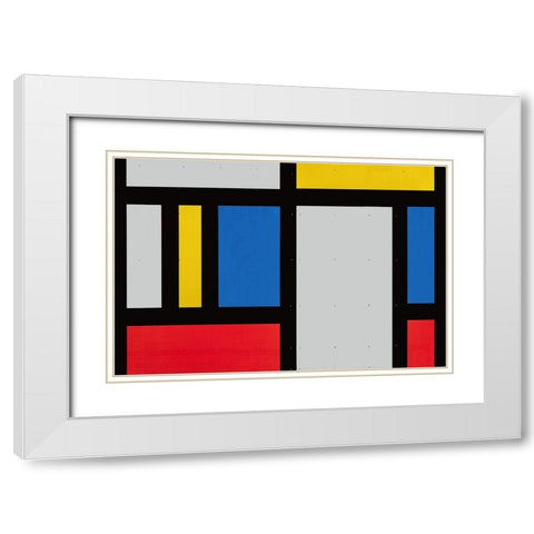 Wall detail White Modern Wood Framed Art Print with Double Matting by Luycx, Theo