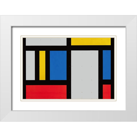 Wall detail White Modern Wood Framed Art Print with Double Matting by Luycx, Theo