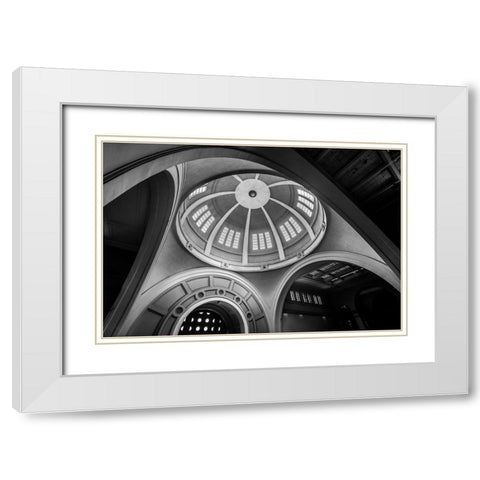 Untitled White Modern Wood Framed Art Print with Double Matting by Hishamtwhed