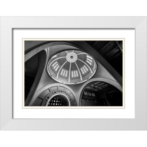 Untitled White Modern Wood Framed Art Print with Double Matting by Hishamtwhed