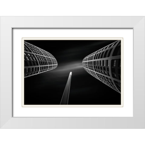 Sky Park White Modern Wood Framed Art Print with Double Matting by Vazan, Karol