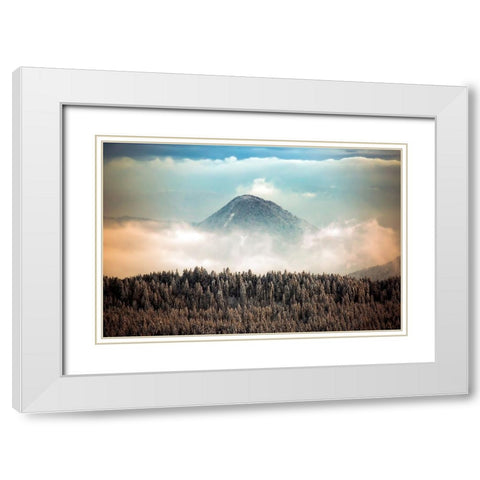 Unknown Land White Modern Wood Framed Art Print with Double Matting by Baudot, Christophe