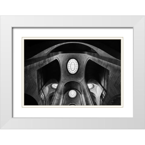 Beam me up White Modern Wood Framed Art Print with Double Matting by Sowter, Ashley
