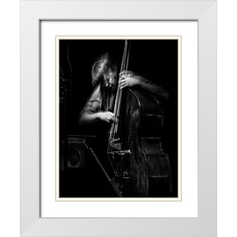 Jazz Emotion White Modern Wood Framed Art Print with Double Matting by Yamamoto, Eiji