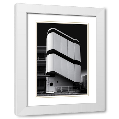 The Staircase White Modern Wood Framed Art Print with Double Matting by Weber, Roland