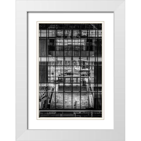 Reflection White Modern Wood Framed Art Print with Double Matting by Sakamoto, Haruyo