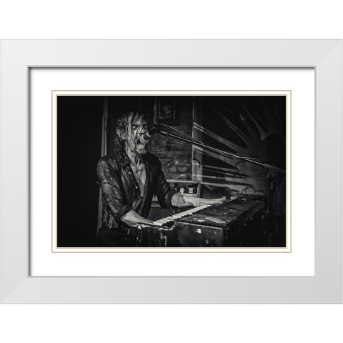 James Leg White Modern Wood Framed Art Print with Double Matting by Ilijic, Dejan