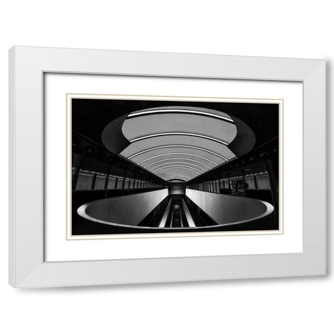 Marin Center White Modern Wood Framed Art Print with Double Matting by Zeng, Jiahong