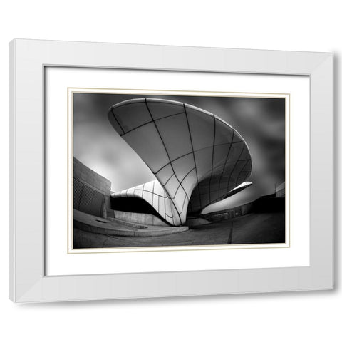 Hungerburg Station - Innsbruck White Modern Wood Framed Art Print with Double Matting by Dan, Udrea