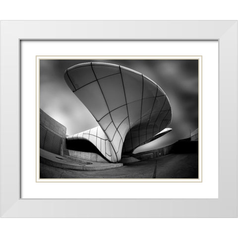 Hungerburg Station - Innsbruck White Modern Wood Framed Art Print with Double Matting by Dan, Udrea