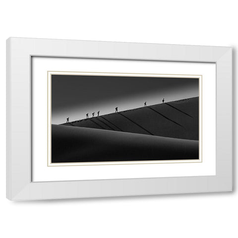 Climbing Up White Modern Wood Framed Art Print with Double Matting by Yang, Gemma