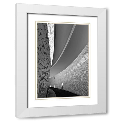 The Journey White Modern Wood Framed Art Print with Double Matting by Pimenta, Jorge