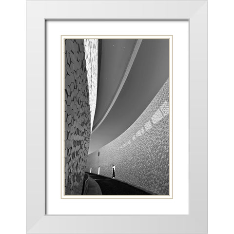The Journey White Modern Wood Framed Art Print with Double Matting by Pimenta, Jorge