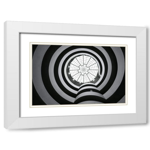 Guggenheim Museum - Nyc White Modern Wood Framed Art Print with Double Matting by W., Catherine