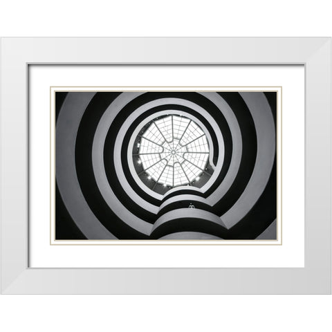 Guggenheim Museum - Nyc White Modern Wood Framed Art Print with Double Matting by W., Catherine