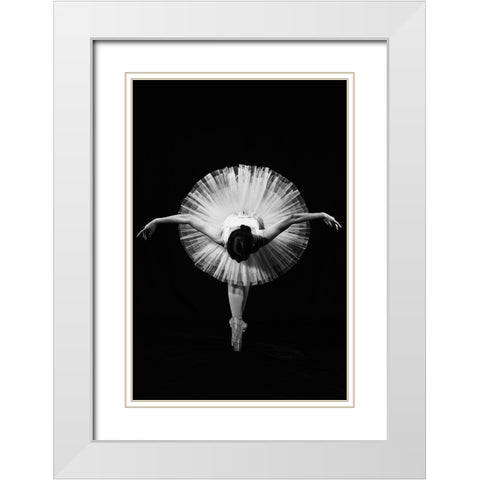 Finale White Modern Wood Framed Art Print with Double Matting by Suntiniwat, Pattanawit