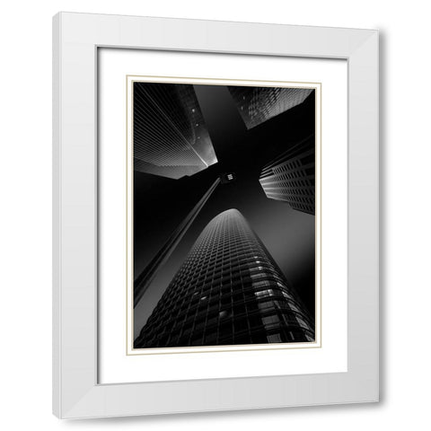 San Francisco Landmarks White Modern Wood Framed Art Print with Double Matting by Shu, Rong