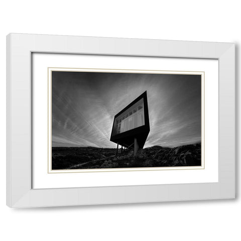 Long Studio White Modern Wood Framed Art Print with Double Matting by Fu, Molly