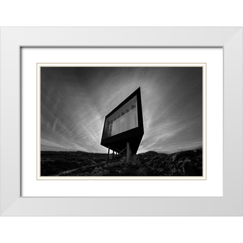 Long Studio White Modern Wood Framed Art Print with Double Matting by Fu, Molly