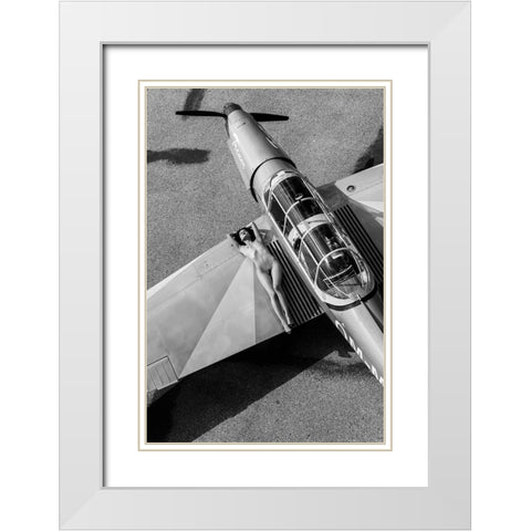 Trener White Modern Wood Framed Art Print with Double Matting by Blasko, Jan