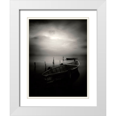 Untitled White Modern Wood Framed Art Print with Double Matting by Caterina, Walter