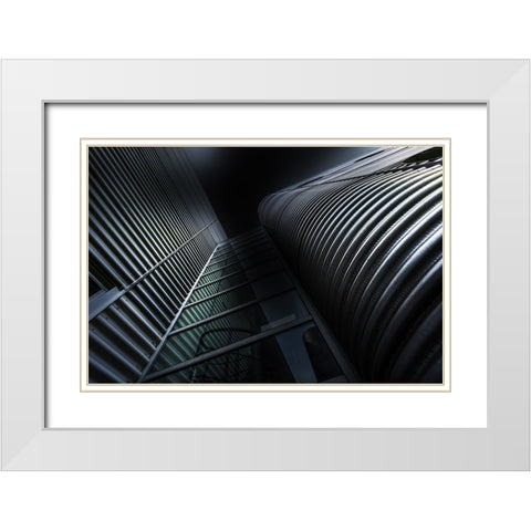Industrial Building White Modern Wood Framed Art Print with Double Matting by Ruckert, Stephan