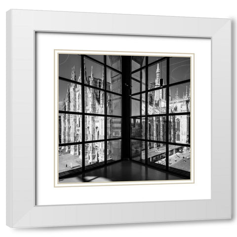 Il Duomo White Modern Wood Framed Art Print with Double Matting by Frueh, Felix