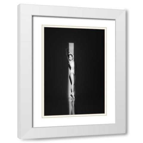 Facing The Light White Modern Wood Framed Art Print with Double Matting by Yang, Yingchen