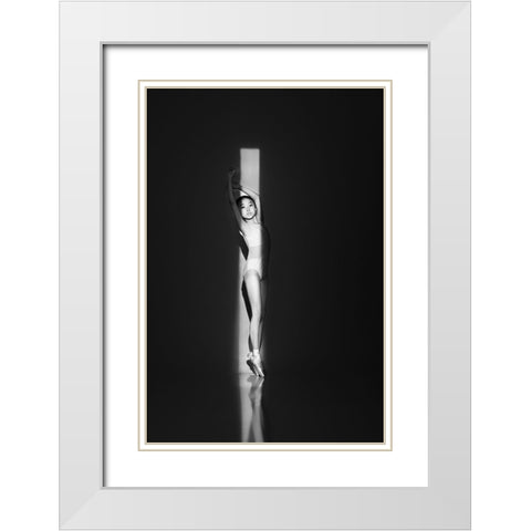 Facing The Light White Modern Wood Framed Art Print with Double Matting by Yang, Yingchen