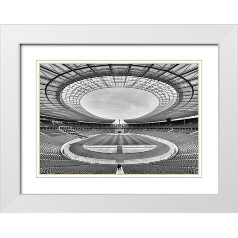 You Never Walk Alone White Modern Wood Framed Art Print with Double Matting by Klesse, Andreas