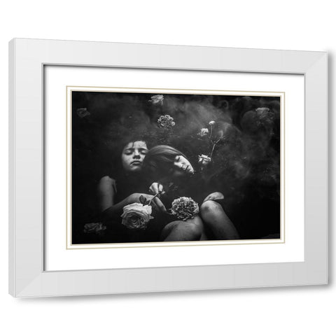 Children Of The Earth White Modern Wood Framed Art Print with Double Matting by Margau, Delphine