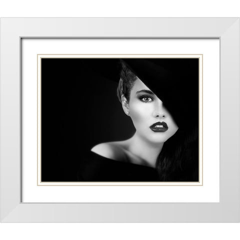 Vamp White Modern Wood Framed Art Print with Double Matting by Punyet Miro, Carles