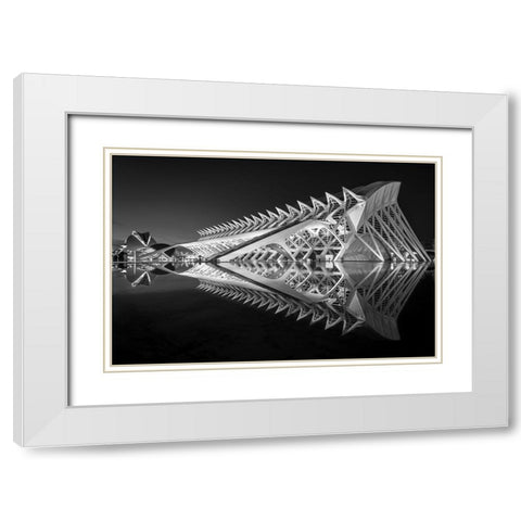 Exoskeleton White Modern Wood Framed Art Print with Double Matting by Silveira, Fernando