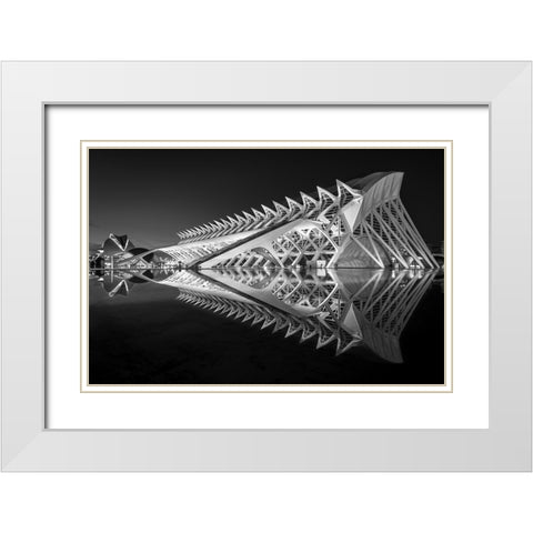 Exoskeleton White Modern Wood Framed Art Print with Double Matting by Silveira, Fernando