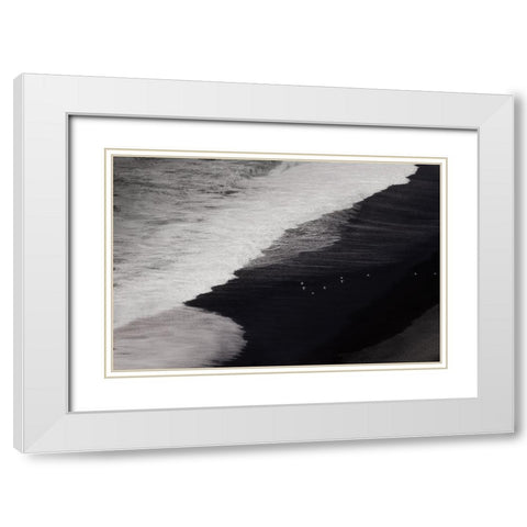 Black Beach White Modern Wood Framed Art Print with Double Matting by Li, Yongnan