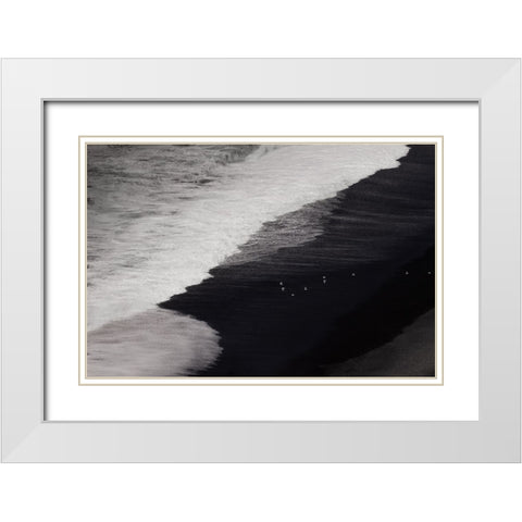 Black Beach White Modern Wood Framed Art Print with Double Matting by Li, Yongnan