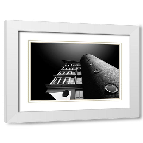 Attachments White Modern Wood Framed Art Print with Double Matting by Weber, Roland