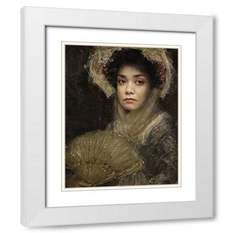 Melle Julianne White Modern Wood Framed Art Print with Double Matting by Lagandre Transgressed, Thierry